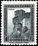 Spain - 1938 - Monuments - 1 PTS - Blackboard - Spain, Cuenca - Edifil 770 - Hanging Houses Basin - 0